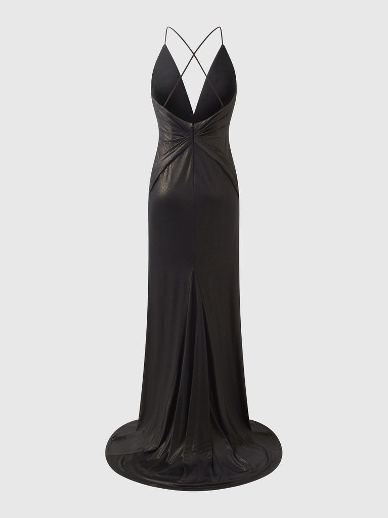 pronovias COMTE | Vestido de dama de honor sirena con escote de pico | Vera Wang Bridesmaids Ofertas especiales