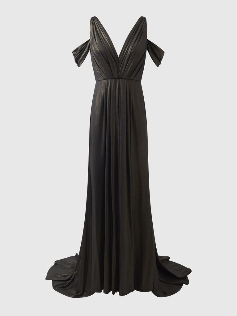 pronovias AUXERRE | Vestido de dama de honor fit & flare con escote de pico | Vera Wang Bridesmaids