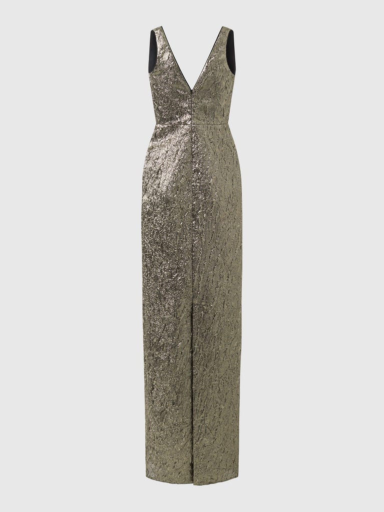 pronovias MARAIS | Vestido de dama de honor recto con escote de pico | Vera Wang Bridesmaids Devoluciones gratuitas