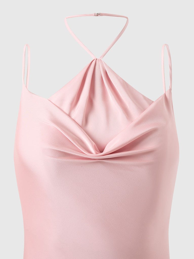 pronovias COLMAR | Vestido de dama de honor sirena con cuello halter | Vera Wang Bridesmaids En línea