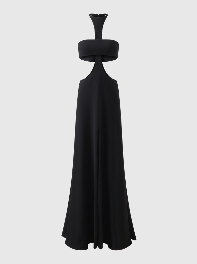 pronovias LEMANS | Vestido de dama de honor fit & flare con cuello halter | Vera Wang Bridesmaids
