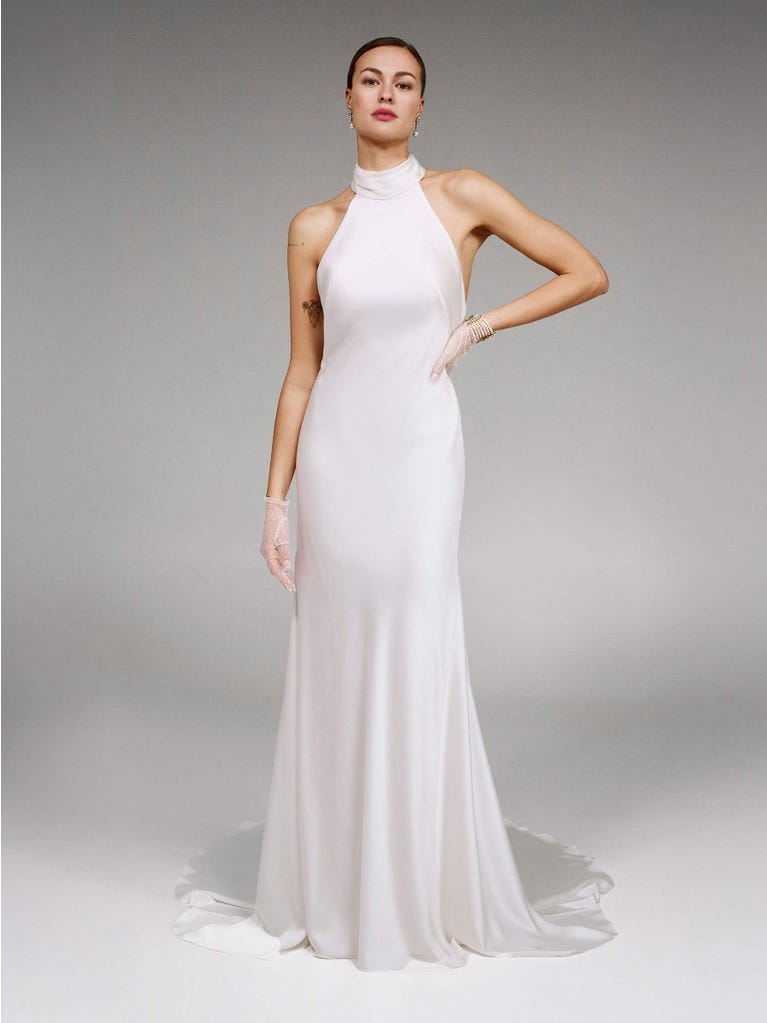 pronovias LAMIUM | Vestido de novia sirena con cuello halter | Pronovias