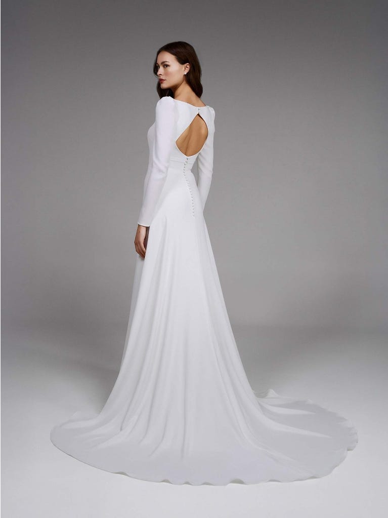 pronovias ASPEN | Vestido de novia corte en a con escote cuadrado | Pronovias Rebajas top