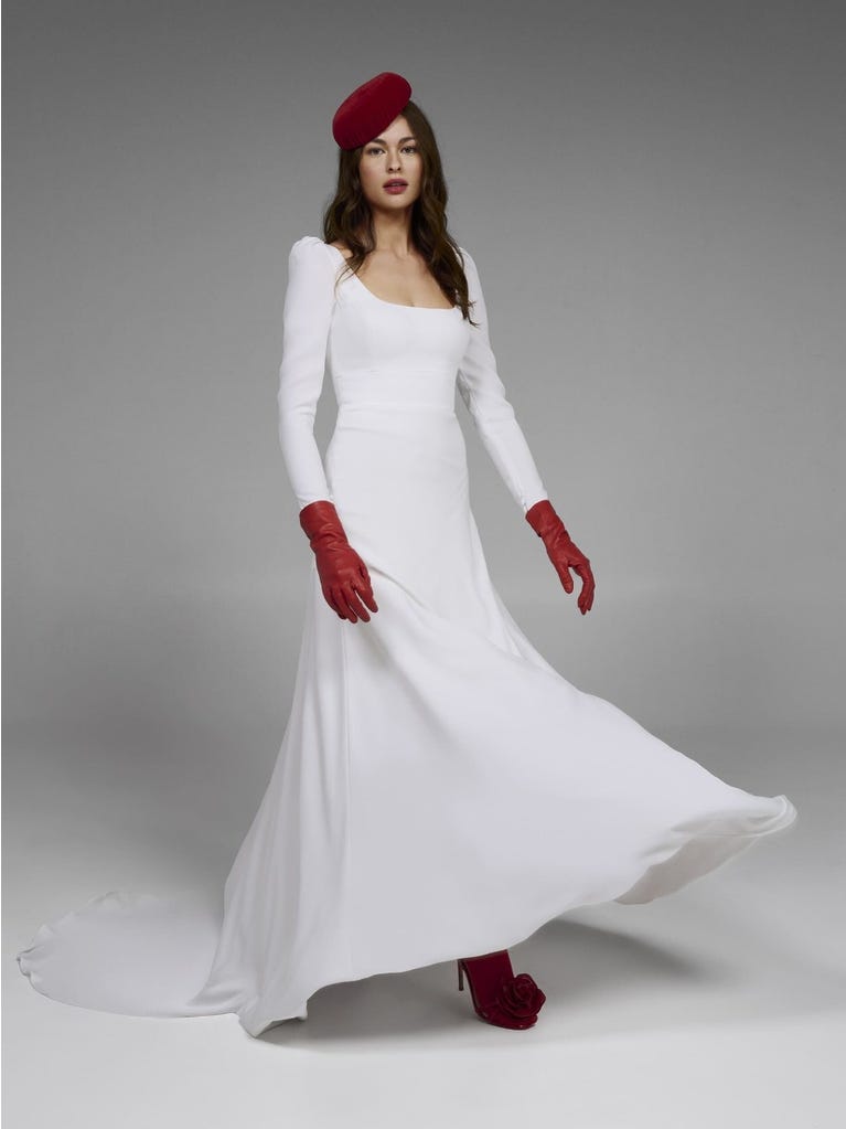 pronovias ASPEN | Vestido de novia corte en a con escote cuadrado | Pronovias Rebajas top