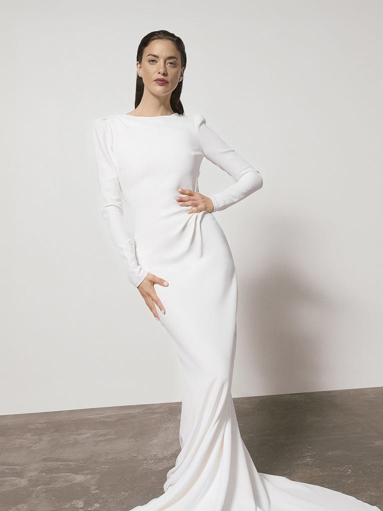 pronovias KATHERYN | Vestido de novia sirena con escote barco | Pronovias Solo queda un día