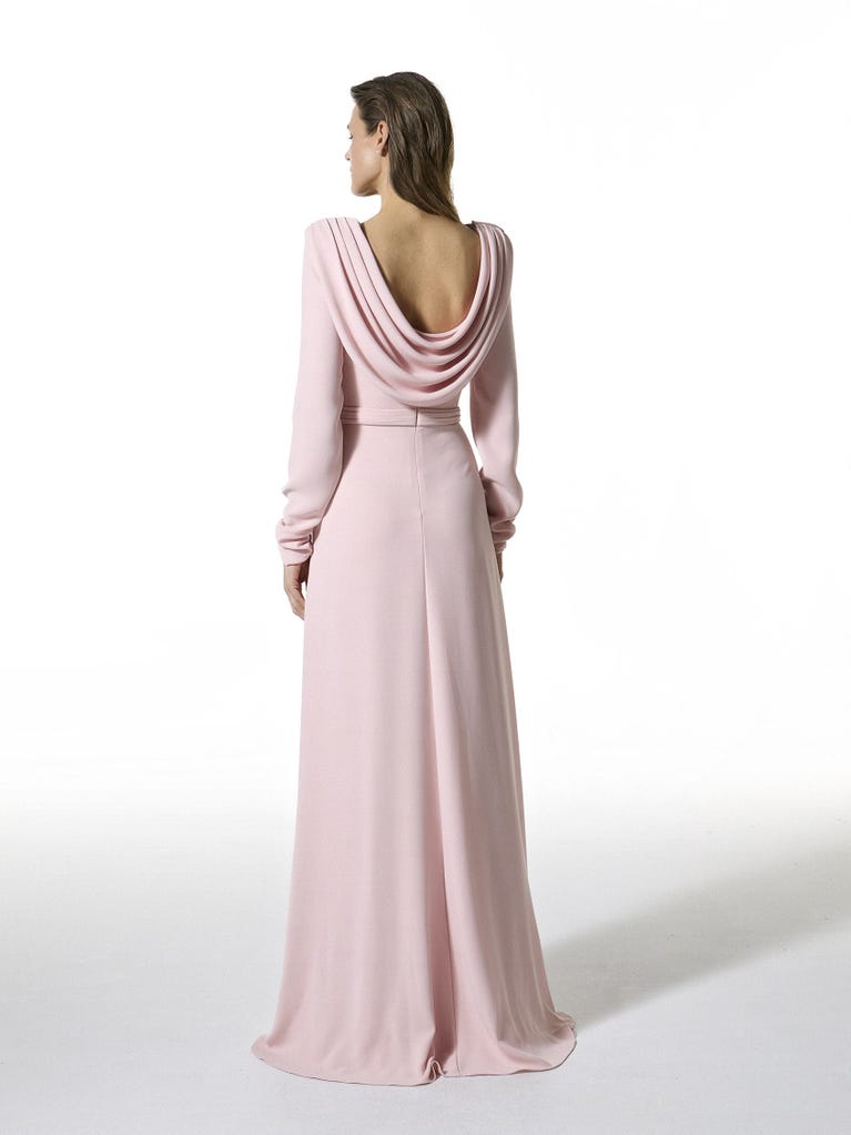 pronovias Drape 2429 | Vestido de fiesta corte en a con escote de pico | Pronovias Última moda