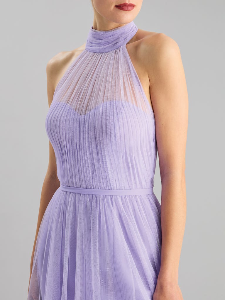 pronovias DRAPE 2405 | Vestido de fiesta corte en a con cuello halter | Pronovias Outlet