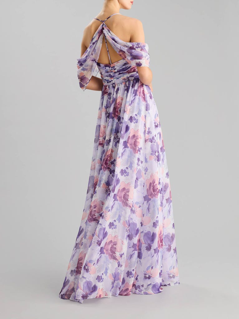 pronovias PRINT 2412 | Vestido de fiesta corte en a | Pronovias Outlet online