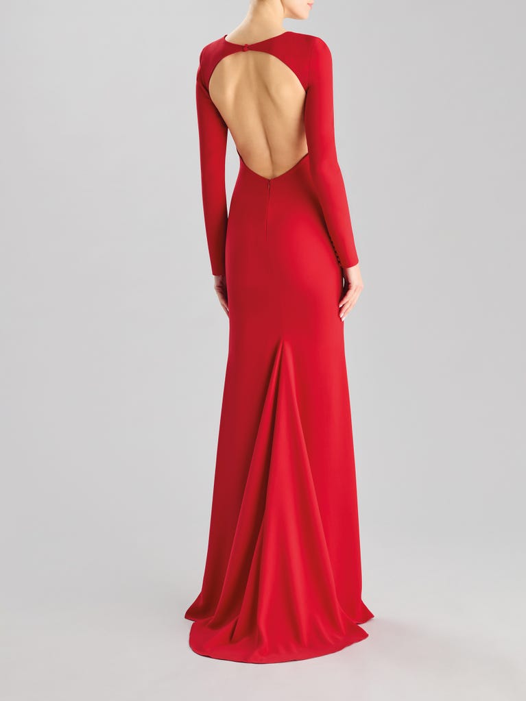 pronovias ESSENTIAL 2407 | Vestido de fiesta sirena con escote cisne | Pronovias Los más vendidos