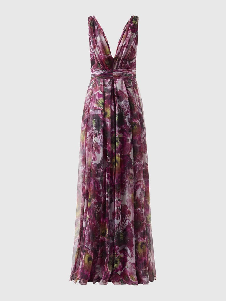 pronovias CRATHES | Vestido de fiesta corte en A con escote de pico | Marchesa Notte x Pronovias Oferta especial