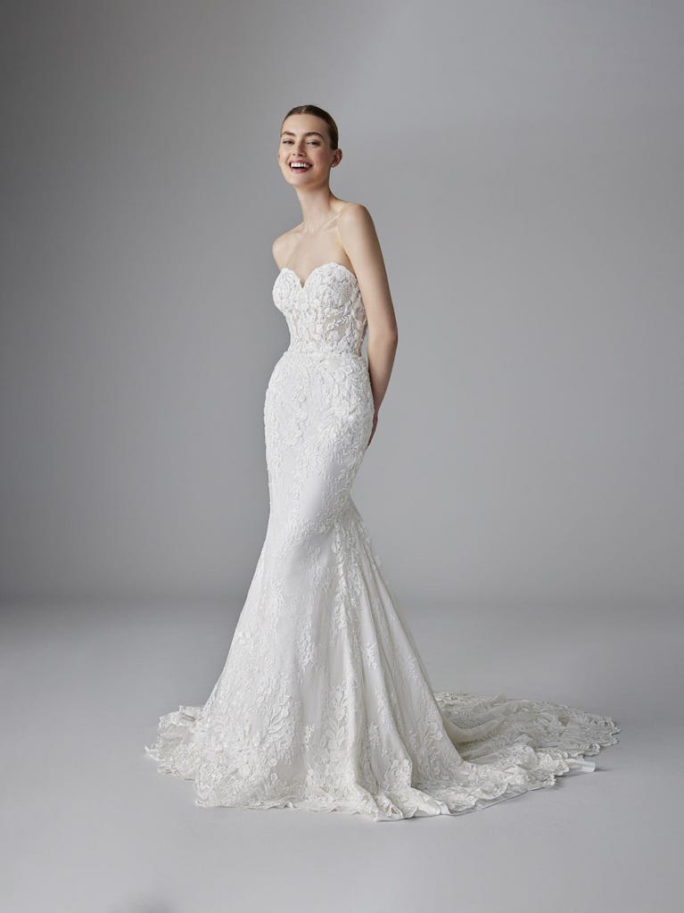 pronovias JENA | Vestido de novia sirena con escote corazón | Pronovias Oferta especial
