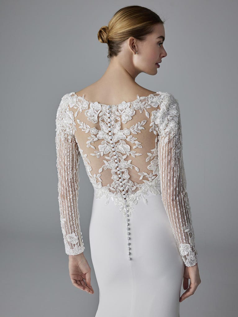 pronovias LISETTE | Vestido de novia sirena con escote cuadrado | Pronovias Últimos 3 días