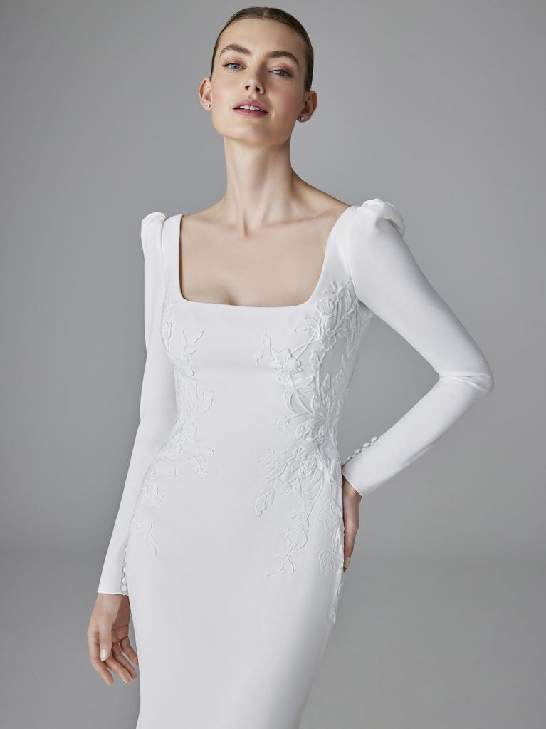 pronovias MALLORY | Vestido de novia sirena con escote cuadrado | Pronovias COMPRAR AHORA
