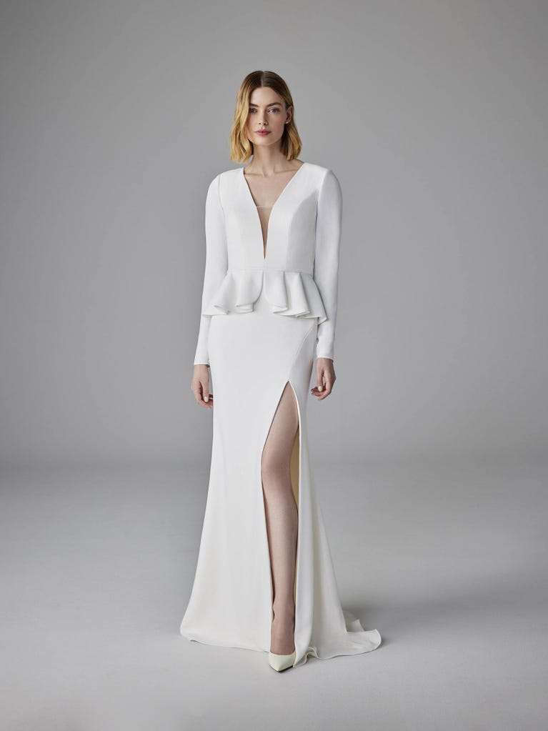 pronovias ROIG | Vestido de novia sirena con escote de pico | Pronovias Precio de fábrica