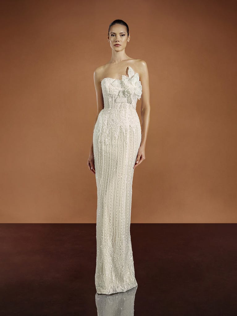 pronovias VANNIE | Vestido de novia con palabra de honor | Pronovias Envío internacional gratuito