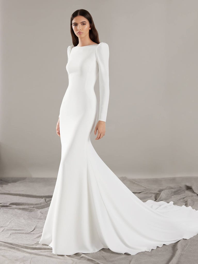 pronovias SOULEYE | Vestido de novia sirena con escote barco | Pronovias Tienda