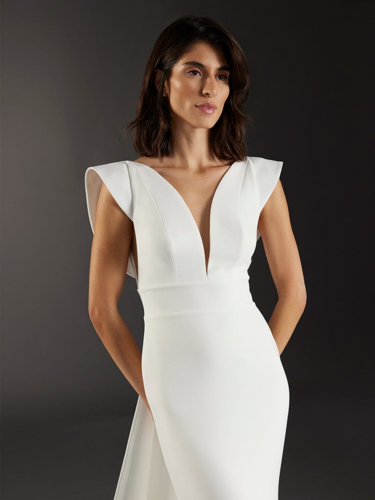 pronovias CONDAL | Vestido de novia sirena con escote de pico | Pronovias Ofertas especiales