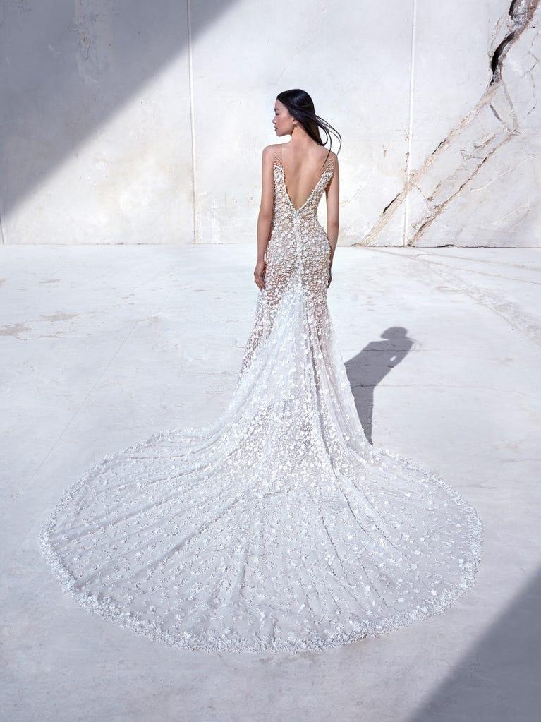 pronovias VERDANT | Vestido de novia recto con escote de pico | Pronovias Gran oferta