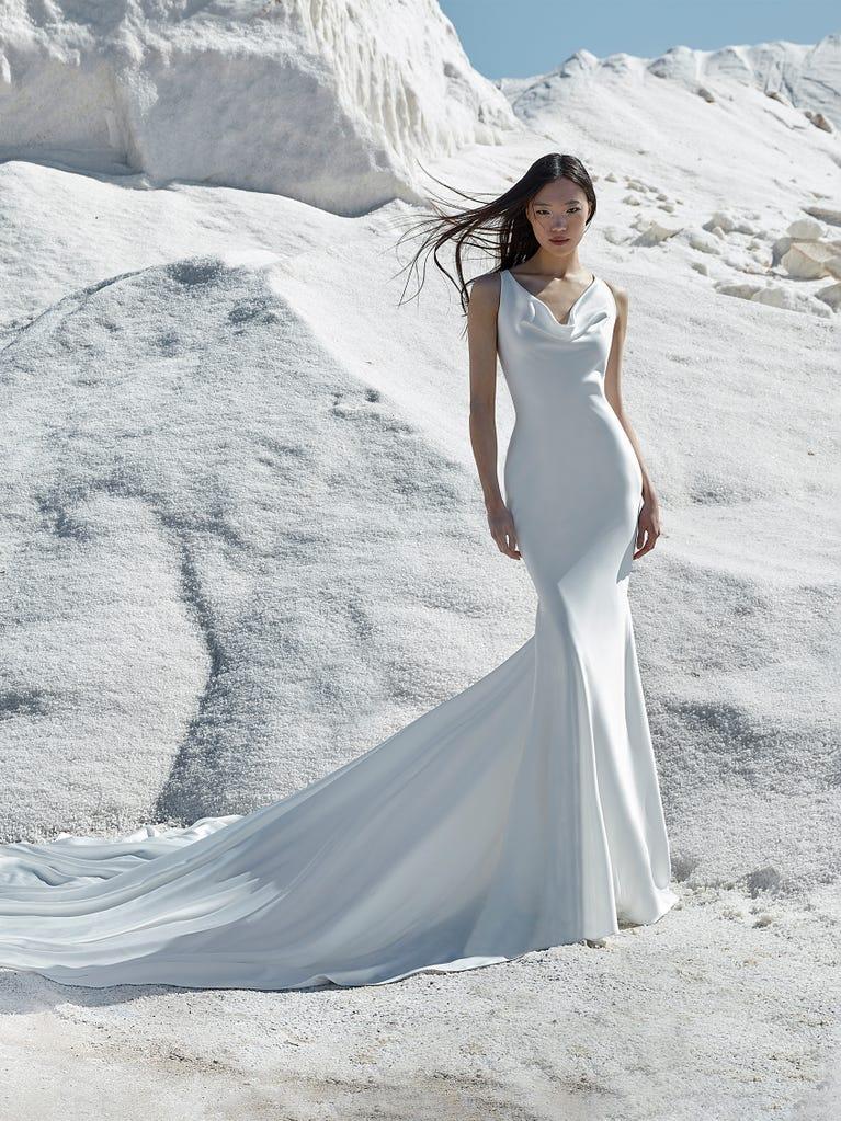 pronovias SUNRAY | Vestido de novia sirena drapeado | Pronovias Los más vendidos