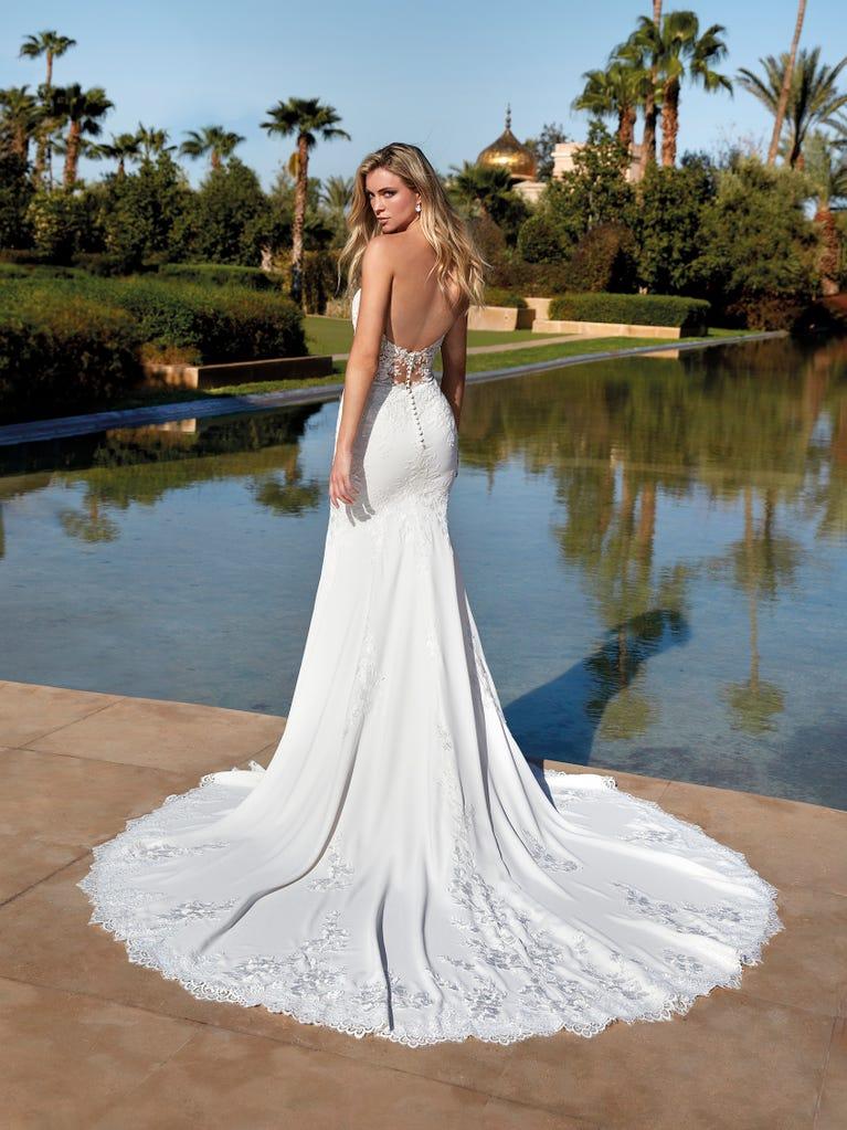 pronovias KODIAK | Vestido de novia sirena con escote de pico | Pronovias Mejor oferta