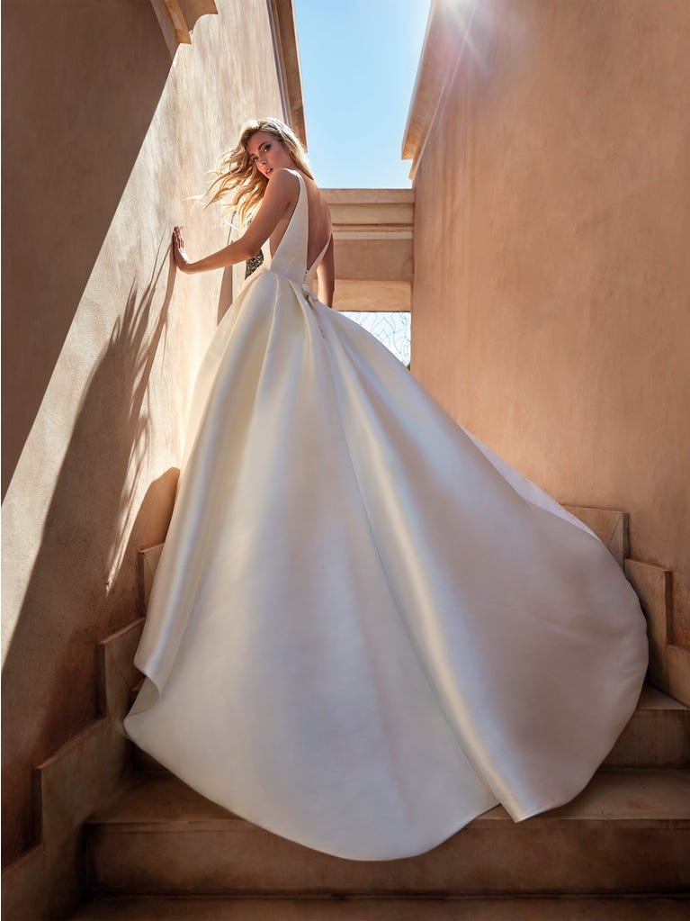 pronovias NEVADO | Vestido de novia corte en a con escote barco | Pronovias Envío gratis