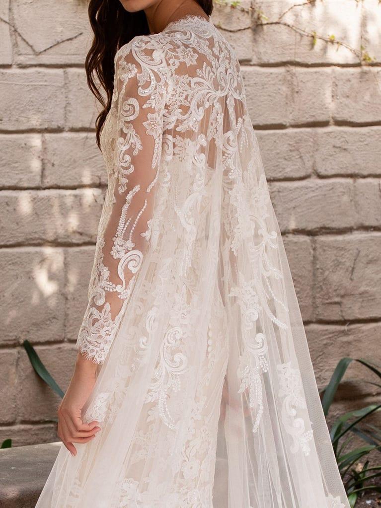 pronovias Vestido de novia sirena escote corazón y manga larga | Pronovias Tienda