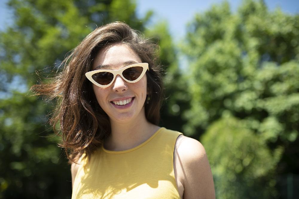 sunpers sunglasses LOLITA SHAPE POLYCARBONATE SHINY BEIGE FRAME BROWN LENS | SUNPERS SUNGLASSES Solo queda un día
