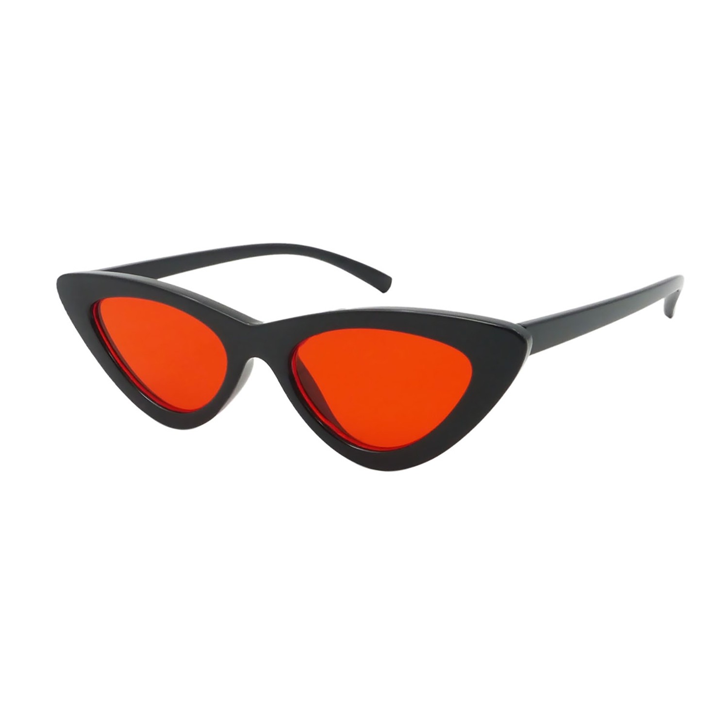 sunpers sunglasses LOLITA POLYCARBONATE SHAPE SHINY BLACK FRAME TRANSPARENT RED LENS | SUNPERS SUNGLASSES Envío internacional gratuito