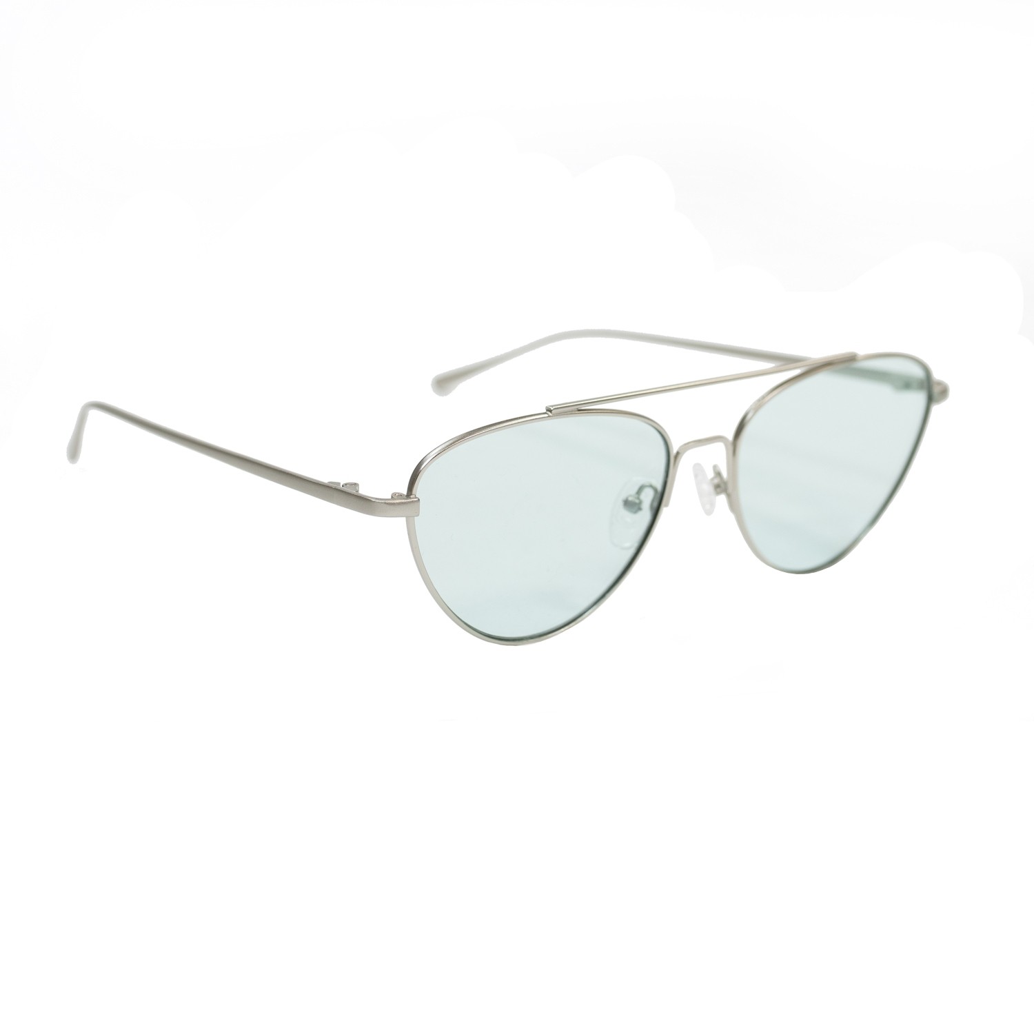 sunpers sunglasses LOLITA METAL MATTE SILVER FRAME TRANSPARENT MINT LENS | SUNPERS SUNGLASSES Libre de impuestos
