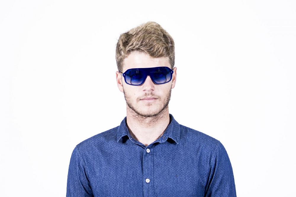 sunpers sunglasses Biarritz - Miami / azul mate - gradiente azul oscuro plana Ofertas especiales