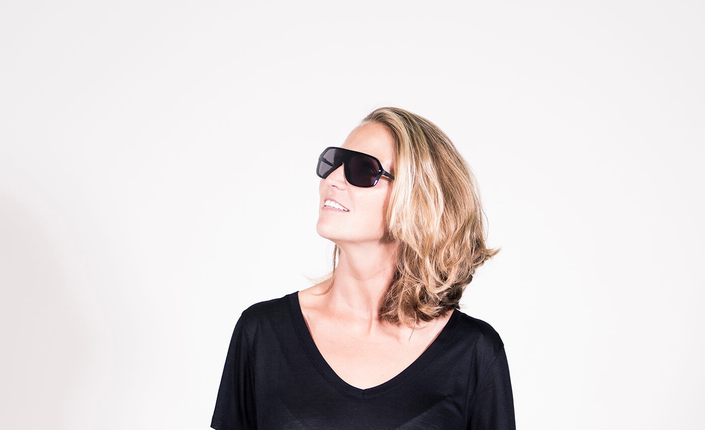 sunpers sunglasses Biarritz - Miami / negro mate - ahumada plana Rebajas de fin de temporada