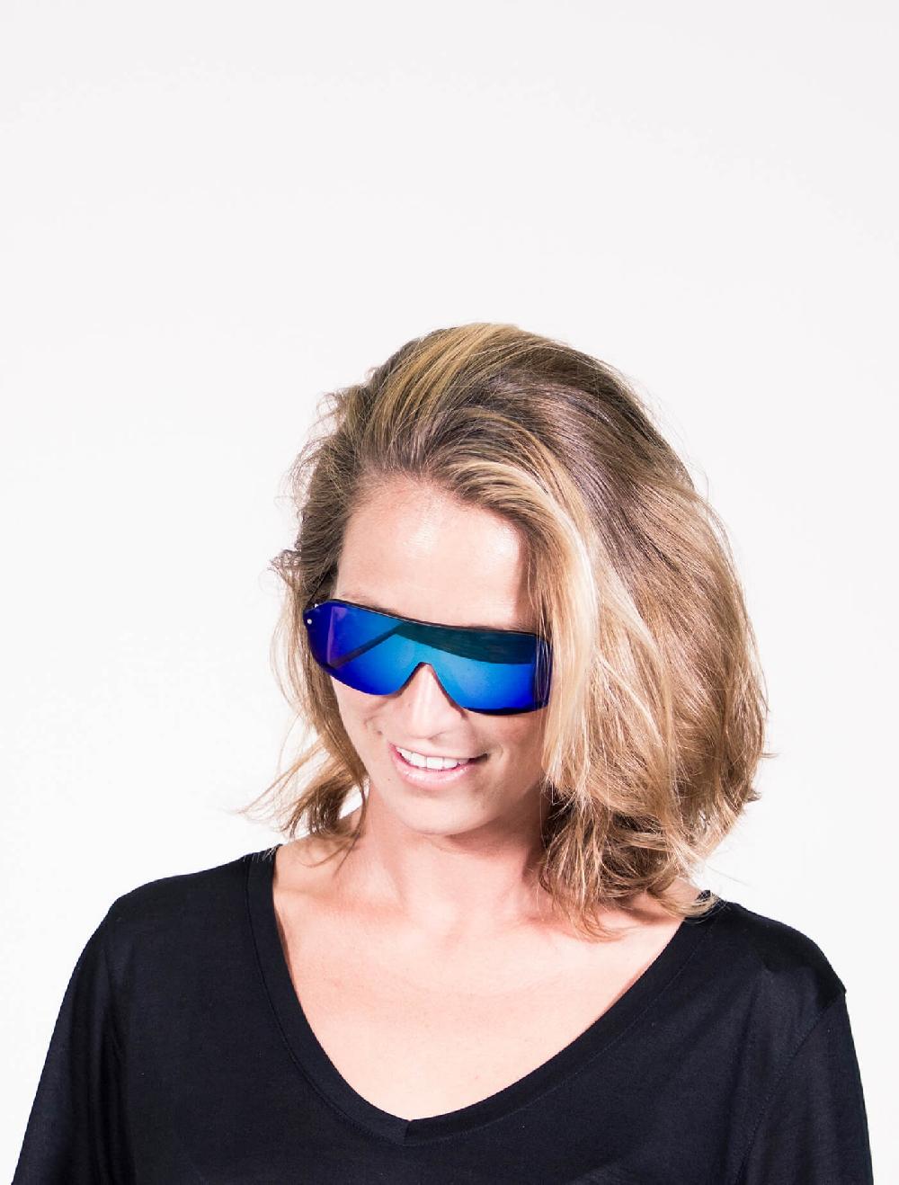 sunpers sunglasses Biarritz - Miami / negro mate - azul cielo plana Outlet
