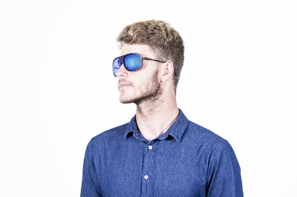 sunpers sunglasses Biarritz - Miami / negro mate - azul cielo Outlet online