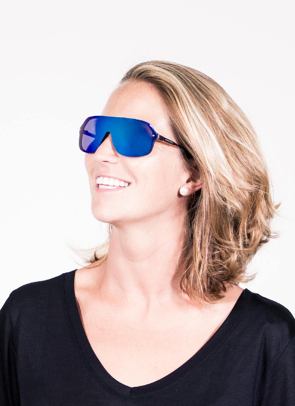 sunpers sunglasses Biarritz - Miami / carey - azul espejo plana Rebajas