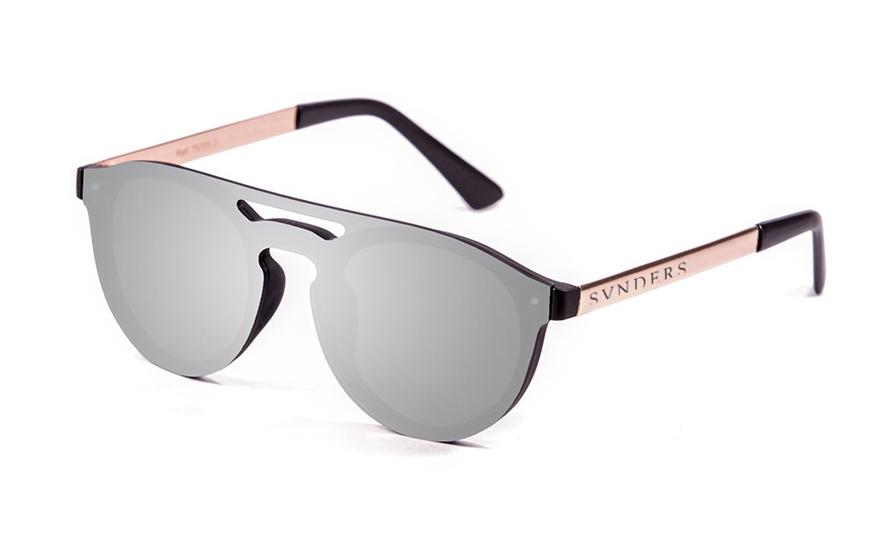 sunpers sunglasses Gafas de sol - negro - dorado / lente plana plateada espejo | SUNPERS Ofertas de temporada