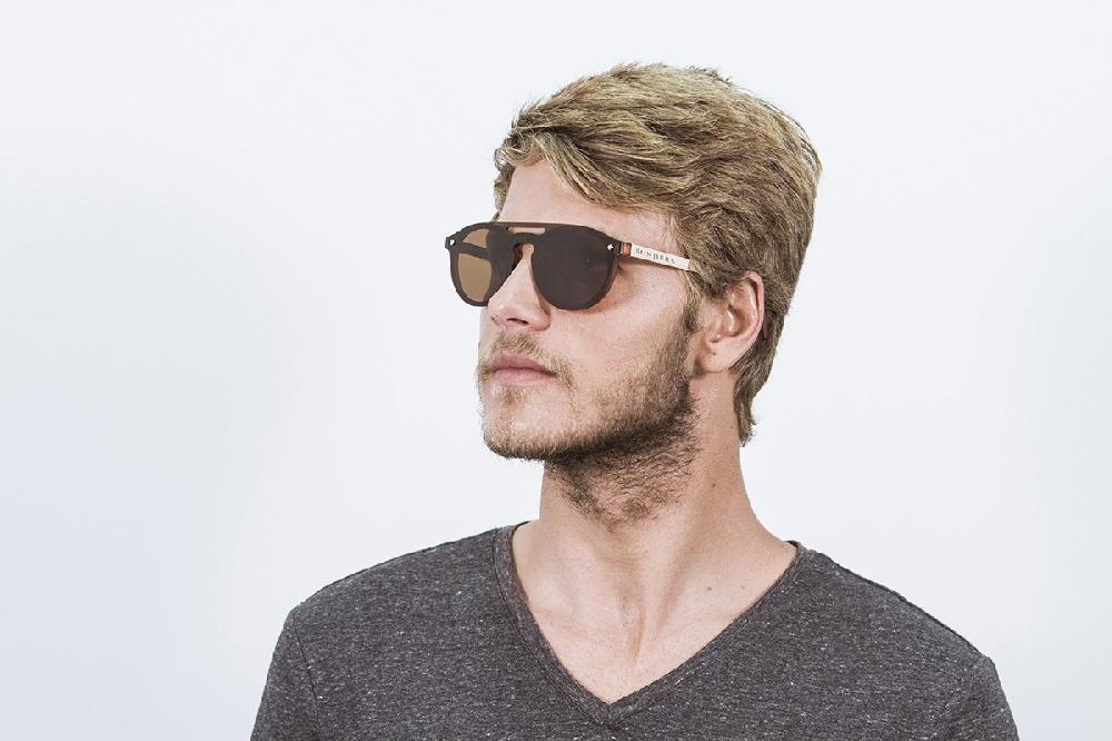 sunpers sunglasses Gafas de sol - negro efecto carey / lente plana marrón | SUNPERS Ofertas especiales