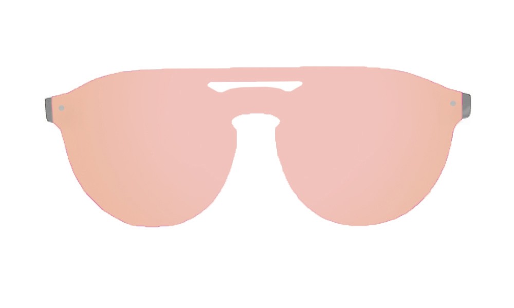 sunpers sunglasses matte solid grey / revo pastel pink flat