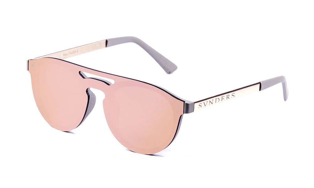 sunpers sunglasses matte solid grey / revo pastel pink flat Rebajas de fin de temporada