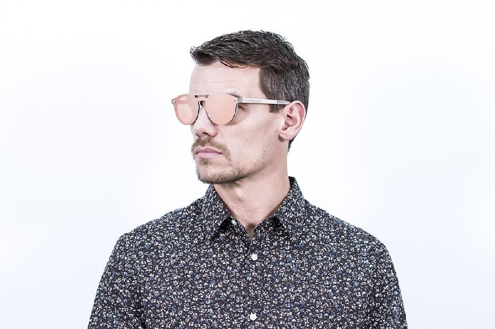 sunpers sunglasses matte solid grey / revo pastel pink flat Rebajas de fin de temporada