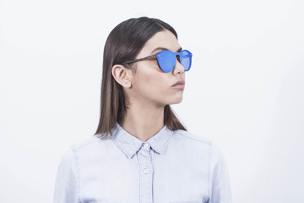 sunpers sunglasses Gafas de sol - revo / marrón efecto carey / lente plana azul cielo | SUNPERS Devoluciones gratuitas
