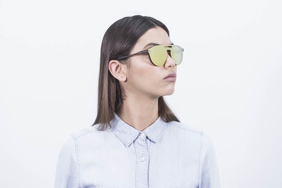 sunpers sunglasses Gafas de sol - revo / marrón efecto carey / lente plana dorada | SUNPERS Rebajas