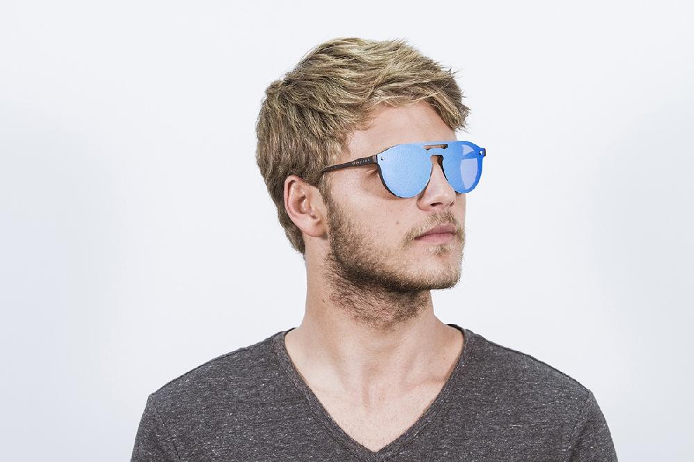 sunpers sunglasses Gafas de sol - revo / marrón efecto carey / lente plana azul cielo | SUNPERS Ofertas