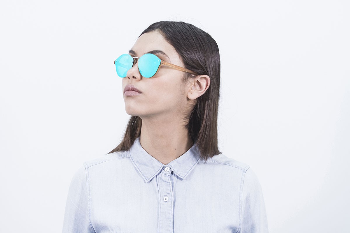 sunpers sunglasses Gafas de sol - revo / marrón claro / lente plana azul cielo | SUNPERS Liquidación