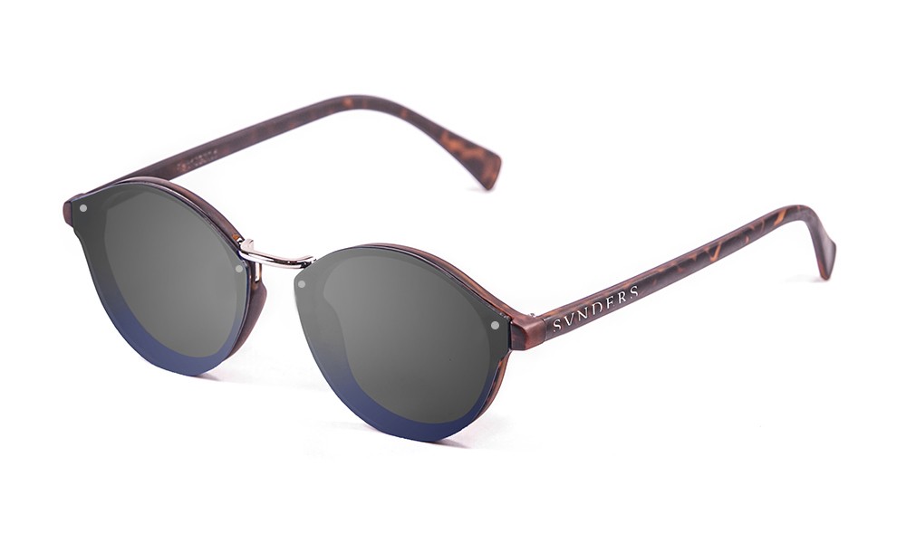 sunpers sunglasses Biarritz - Metal lente plana / carey - azul transp. inferior / ahumadas Rebajas online
