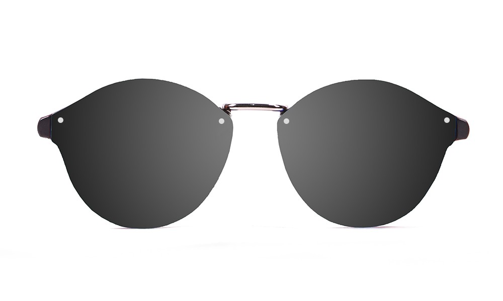 sunpers sunglasses Biarritz - Metal lente plana / negro mate / ahumadas
