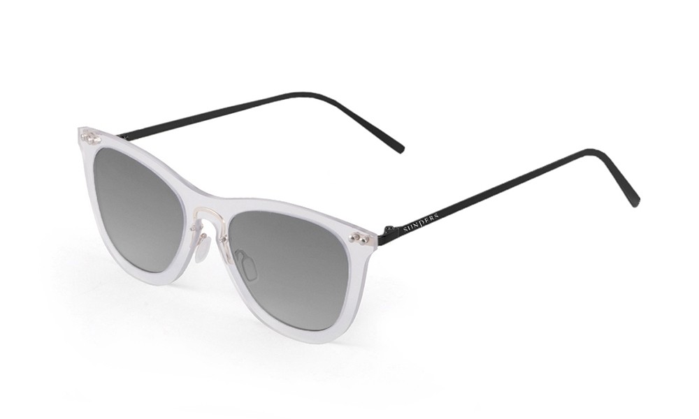 sunpers sunglasses Gafas de sol - blanco transparente/ patilla negra metálica| SUNPERS