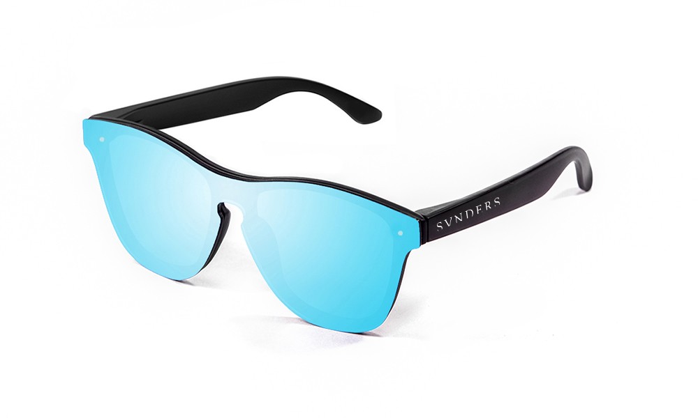 sunpers sunglasses Gafas de sol - negro mate / lente plana azul cielo espejo | SUNPERS Rebajas de fábrica