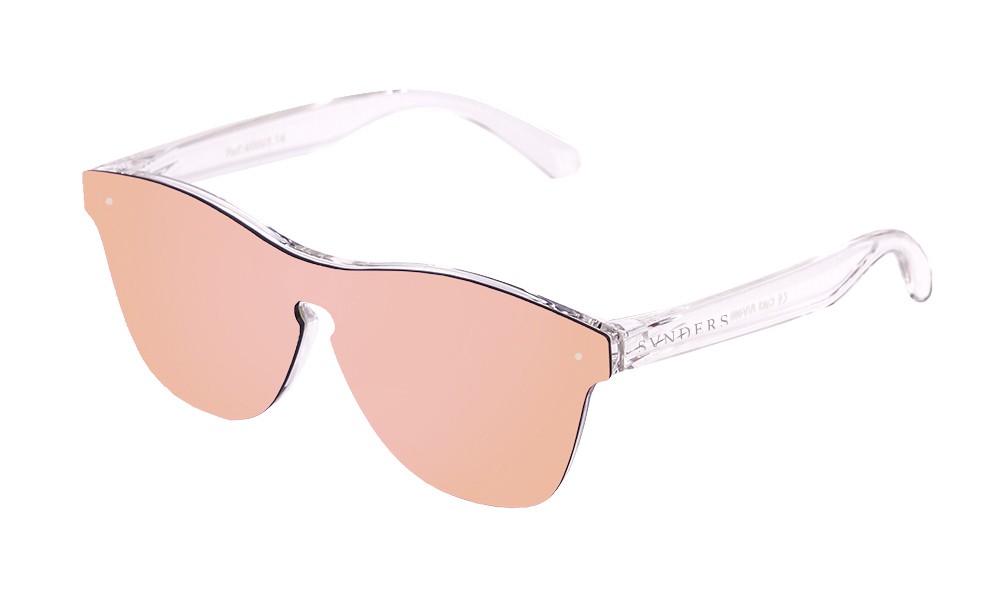 sunpers sunglasses Gafas de sol – blanco transparente / lente plana rosa espejo | SUNPERS Los más vendidos