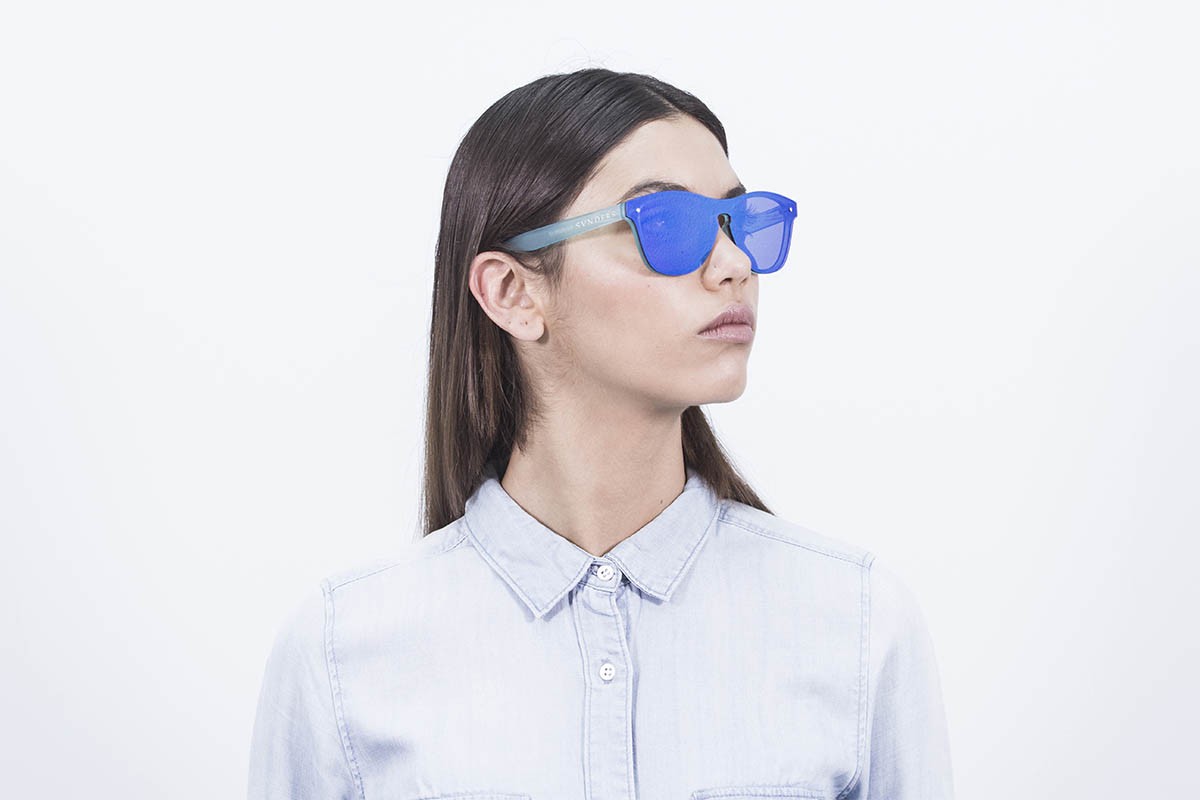 sunpers sunglasses Gafas de sol - revo / azul transparente / lente plana azul cielo | SUNPERS Tienda