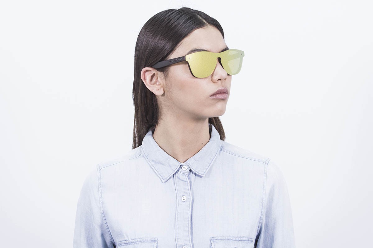sunpers sunglasses Gafas de sol - revo / marrón efecto carey / lente plana dorada | SUNPERS Tienda